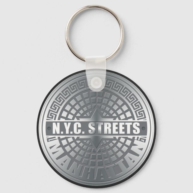 Manhole Covers Manhattan Key Ring (Front)