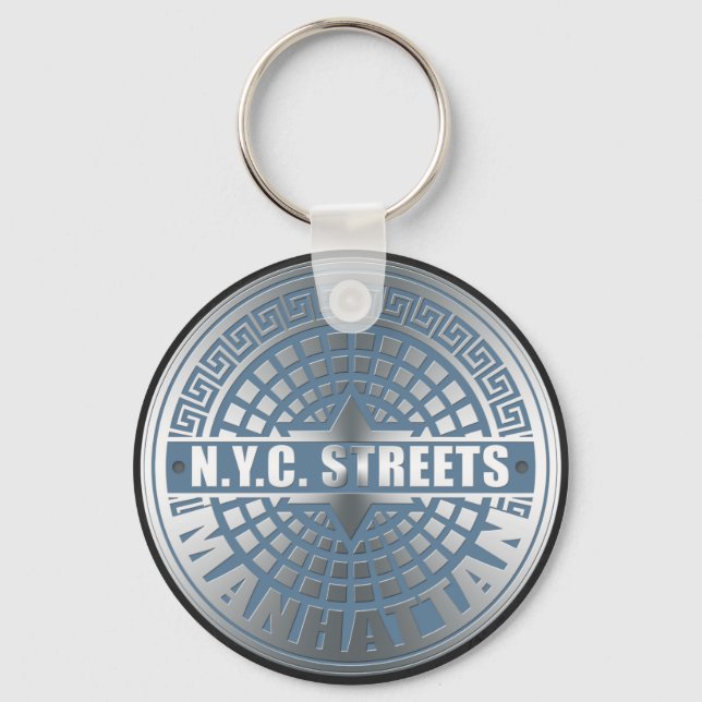 Manhole Covers Manhattan Key Ring (Front)