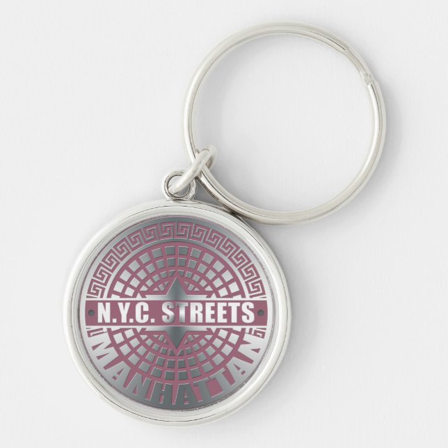 Manhole Covers Manhattan Key Ring (Front)