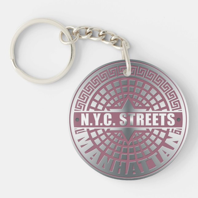 Manhole Covers Manhattan Key Ring (Front)