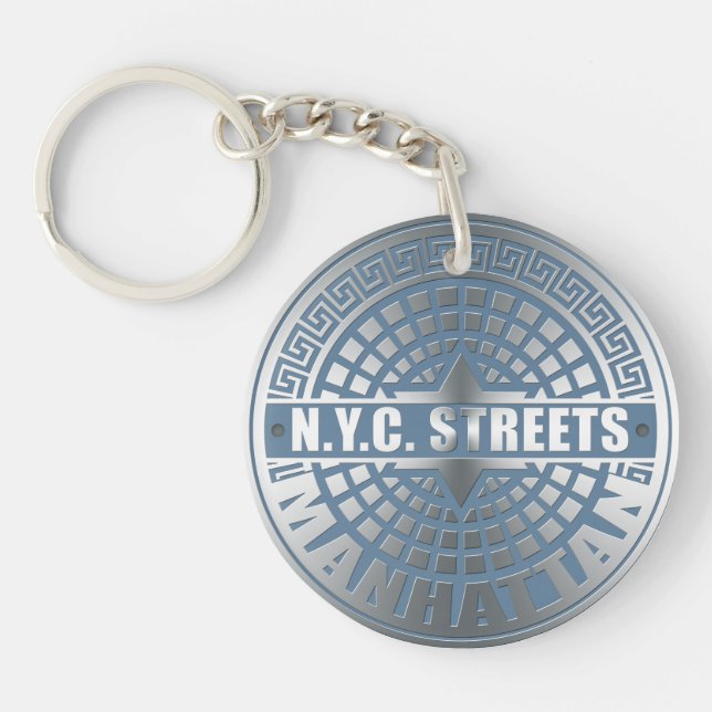 Manhole Covers Manhattan Key Ring (Front)
