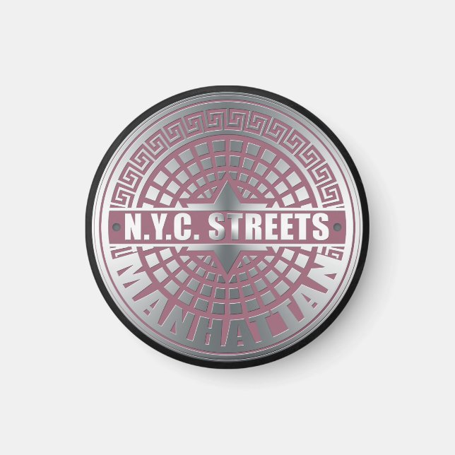 Manhole Covers Manhattan Magnet (Front)