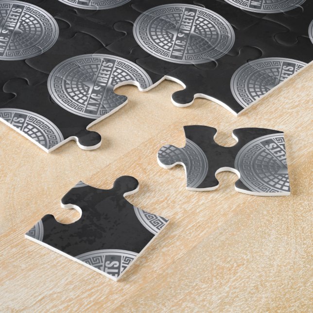 Manhole Covers NYC Jigsaw Puzzle (Side)