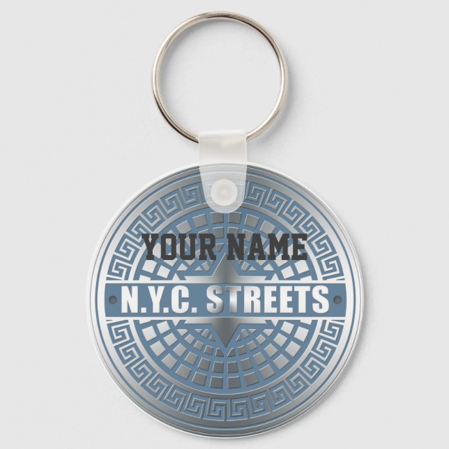 Manhole Covers NYC Key Ring (Front)