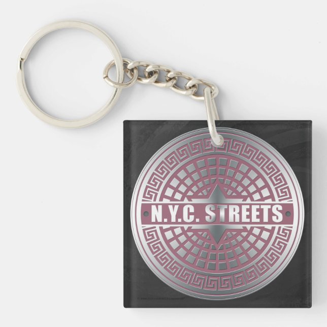 Manhole Covers NYC Key Ring (Front)