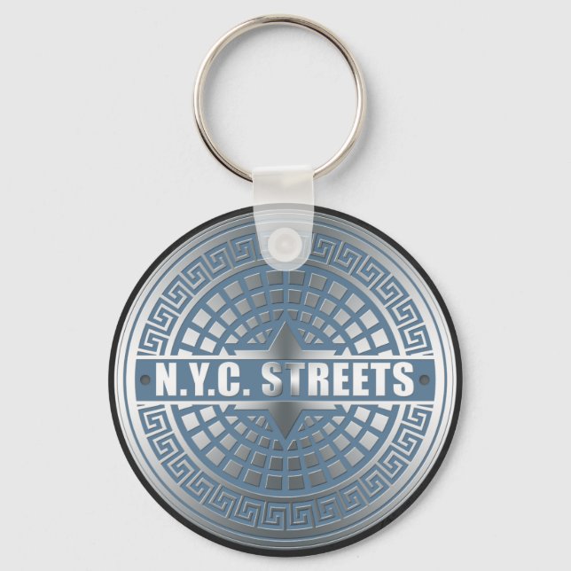 Manhole Covers NYC Key Ring (Front)