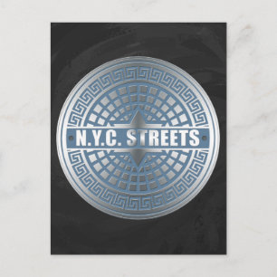 Manhole Covers NYC Postcard