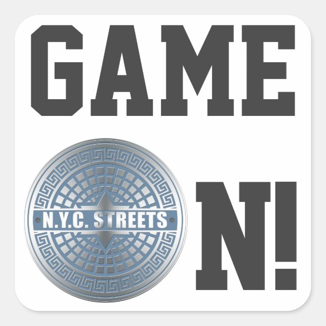 Manhole Covers NYC Square Sticker (Front)