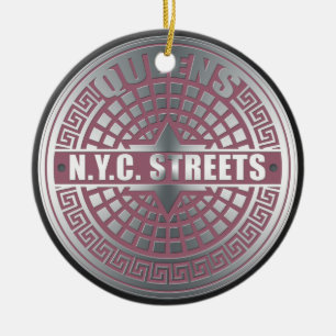 Manhole Covers Queens Ceramic Tree Decoration