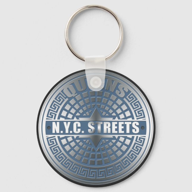 Manhole Covers Queens Key Ring (Front)