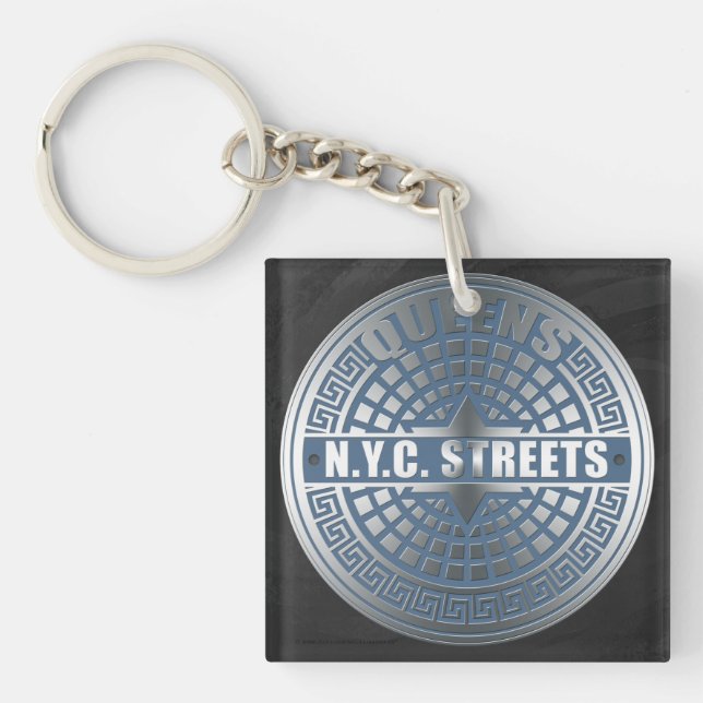 Manhole Covers Queens Key Ring (Front)