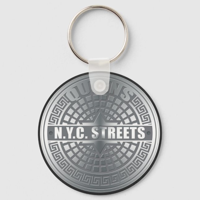 Manhole Covers Queens Key Ring (Front)