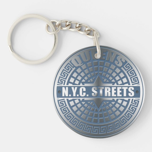 Manhole Covers Queens Key Ring (Front)