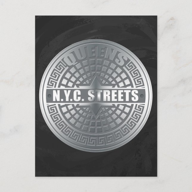 Manhole Covers Queens Postcard (Front)
