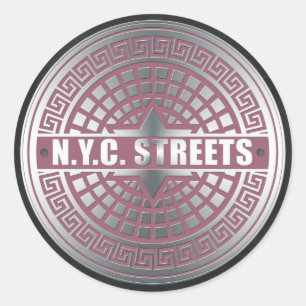 Manhole CoversNYC Classic Round Sticker