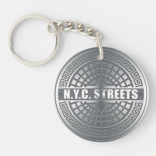 Manhole NYC Key Ring (Front)