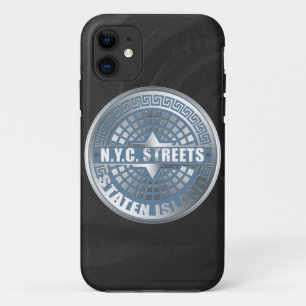 Manhole Staten Island Blue iPhone 11 Case