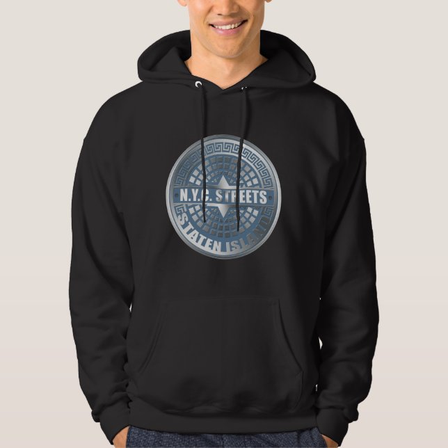 Manhole Staten Island Blue Hoodie (Front)