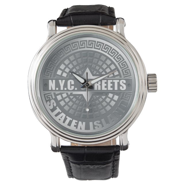 Manhole Staten Island Grey Watch (Front)