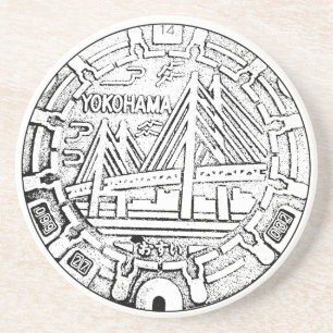 Manhole Street Cover Yokohama Japan Coaster