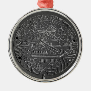 Manholes in Osaka City Metal Tree Decoration