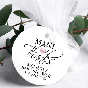MANI Thanks Baby Shower Nail Polish Manicure Favour Tags