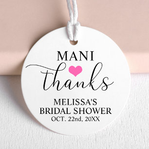 MANI Thanks Bridal Baby Shower Nail Polish Favour Tags
