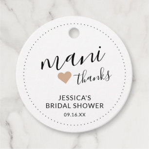 Mani Thanks Bridal Shower Nail Polish Favour Tags