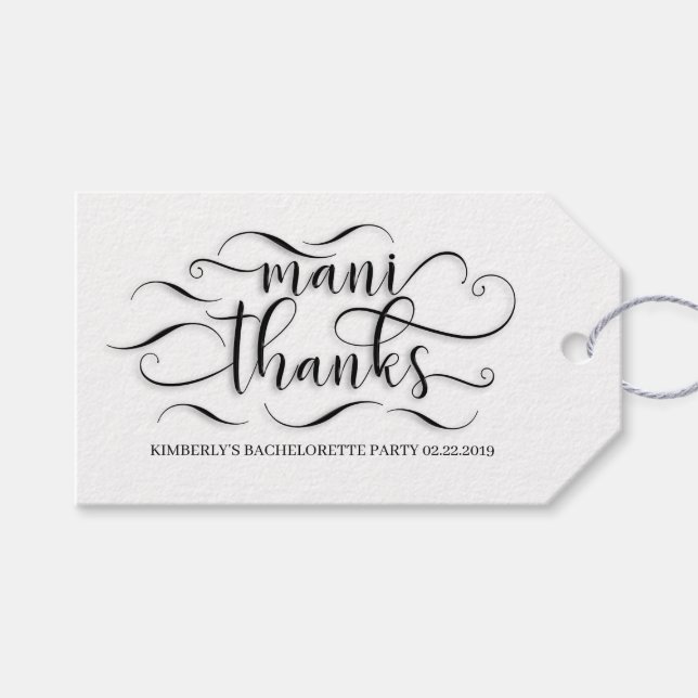 Mani Thanks Thank You Gift Tags (Front (Horizontal))