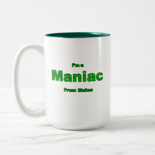 Maniac from Maine Two-Tone Coffee Mug