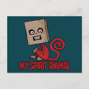 Maniacal Masked Monkey Spirit Animal Postcard