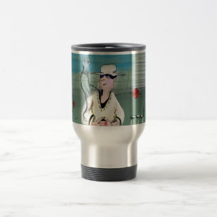 Manic cricketer travel mug