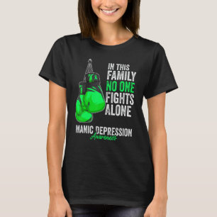 Manic Depression Awareness Month Gloves Green Ribb T-Shirt