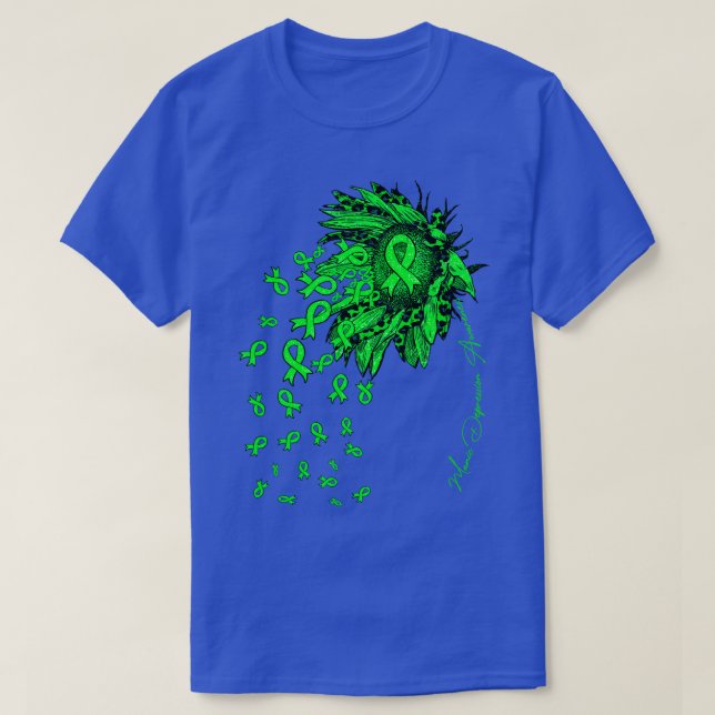 Manic Depression Awareness Sunflower ribbon flower T-Shirt (Design Front)
