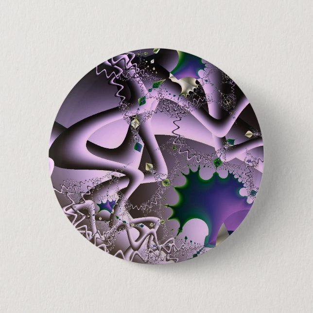 Manic Episodes - Fractal Art 6 Cm Round Badge (Front)