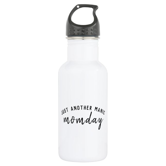 Manic Momday | Busy Mum Modern Mother's Day Pun 532 Ml Water Bottle (Front)