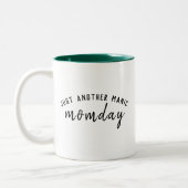 Manic Momday | Busy Mum Modern Mother's Day Pun Two-Tone Coffee Mug (Left)