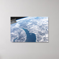 Manicouagan Crater And The St. Lawrence River