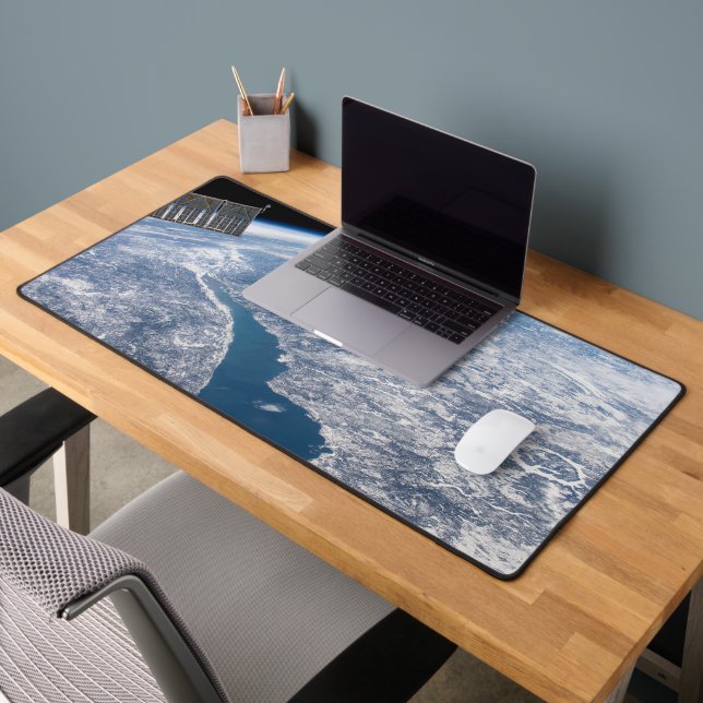 Manicouagan Crater And The St. Lawrence River Desk Mat (Office 2)