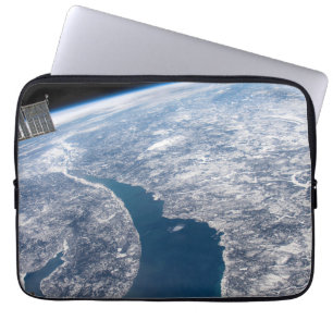 Manicouagan Crater And The St. Lawrence River Laptop Sleeve