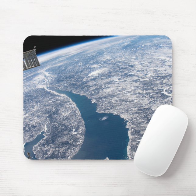 Manicouagan Crater And The St. Lawrence River Mouse Mat (With Mouse)