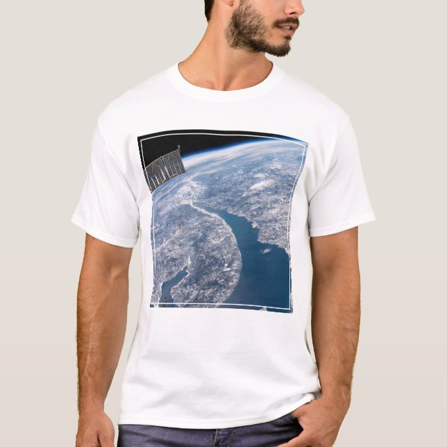 Manicouagan Crater And The St. Lawrence River T-Shirt (Front)