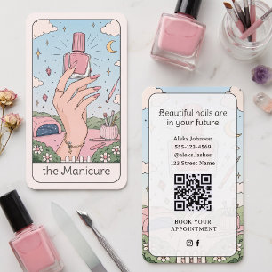 Manicure Artist Pink Celestial Business Card