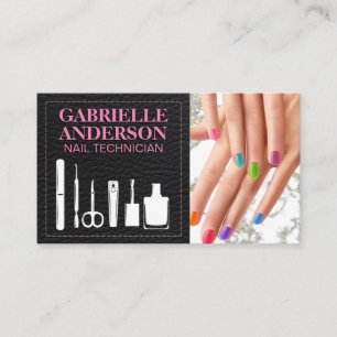 Manicure Colourful Nails Business Card