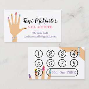 Manicure Manicurist nail artist hand business card
