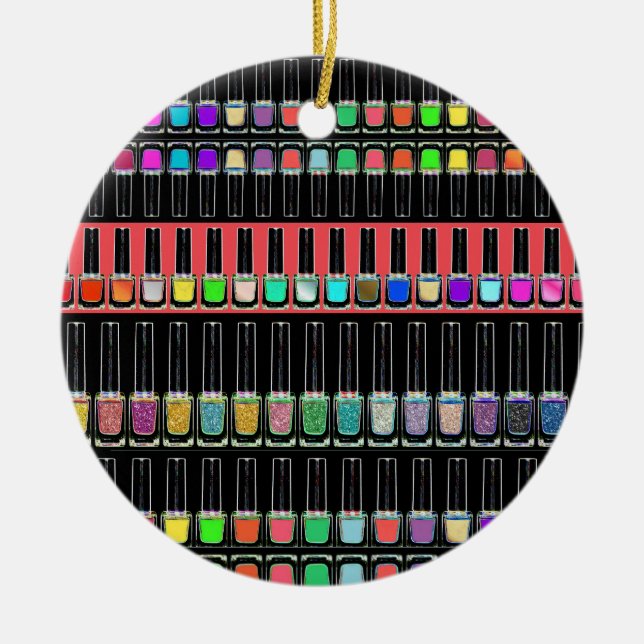 Manicure Nail Art  Ceramic Tree Decoration (Front)