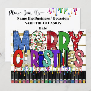 Manicure Nail Art Christmas Invitation