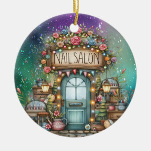 Manicure Nail Salon  Ceramic Ornament