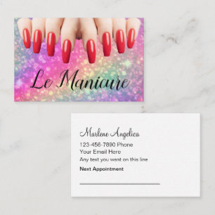 Manicure Nail Tech Appointment Business Cards