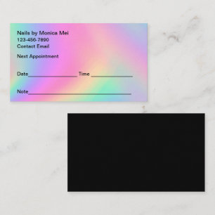 Manicure Nail Tech Client Appointment Cards